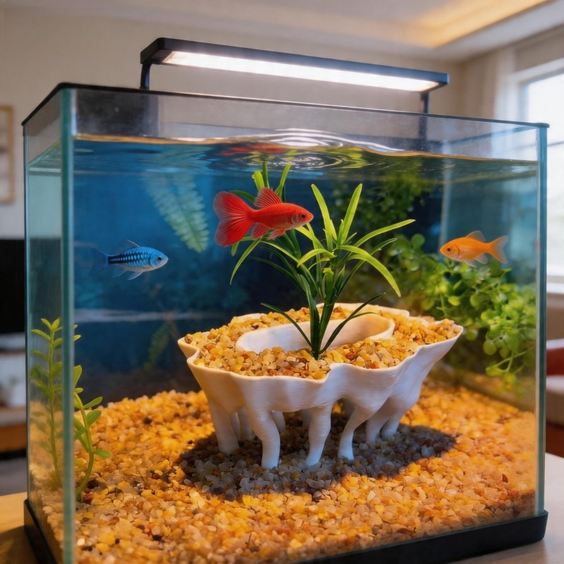Aquarium Plant Growth - 3D printed aquarium plants in the