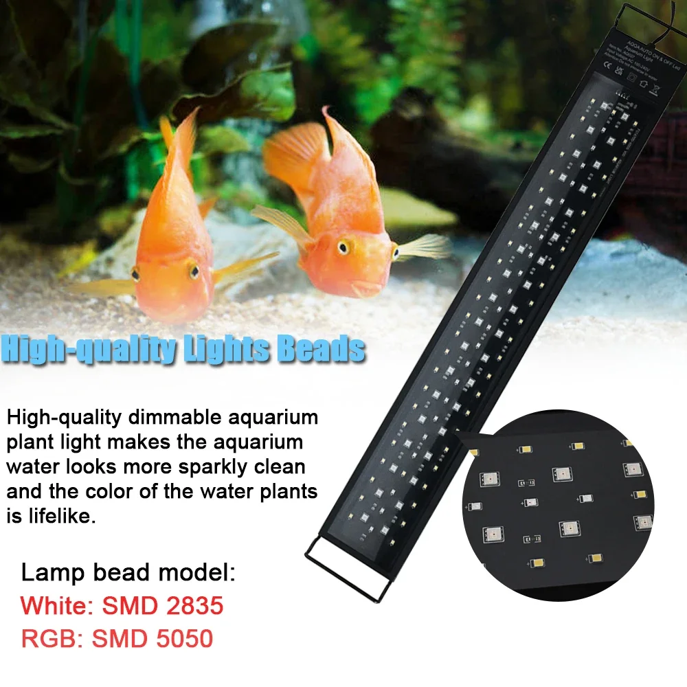 Aquarium Plant Growth - 30-60cm Aquarium 24/7 Full Spectrum Lighting