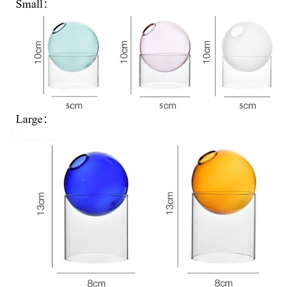 Nordic Colored Glass Vase Roun - Tissue Culture Plant 评论和价格