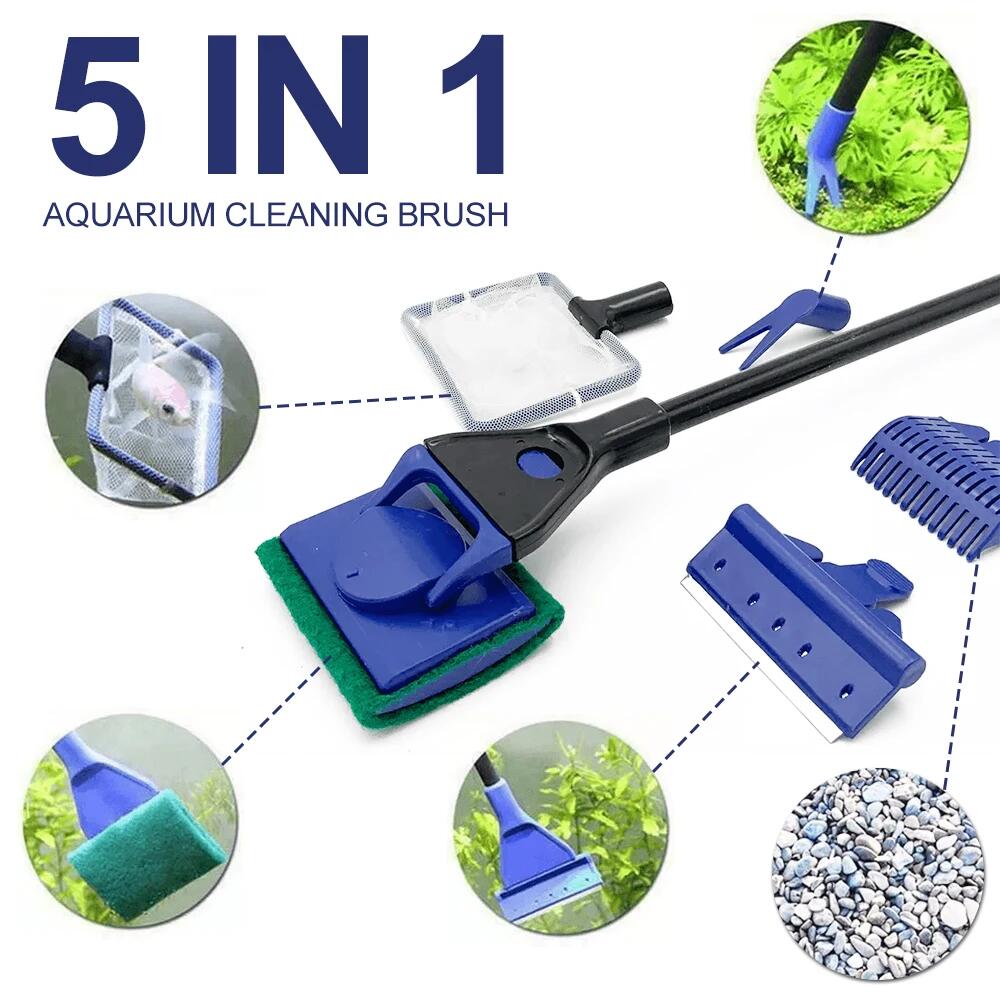 5in1 Aquarium Cleaning Tool Pl - Planted Aquarium With Gravel 评论和价格