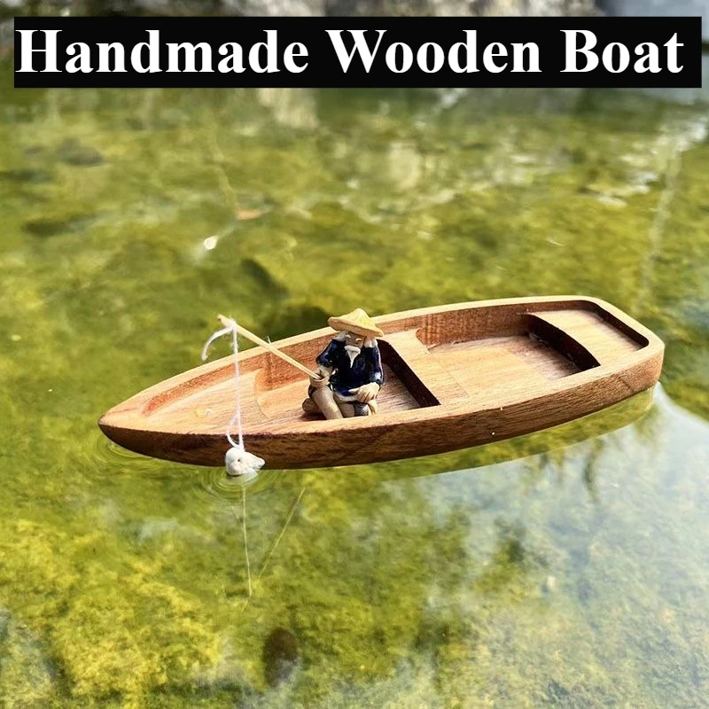Handmade Wooden Boat Mini Floa - Aquarium Plant Growth 评论和价格