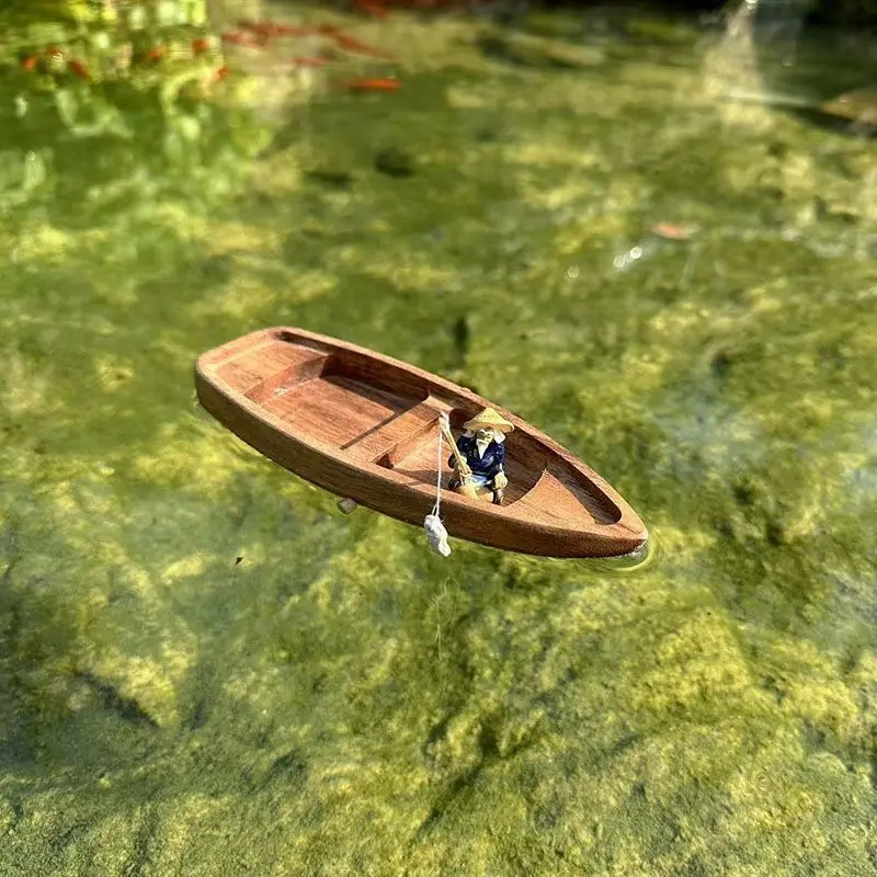 Handmade Wooden Boat Mini Floa - Aquarium Plant Growth 评论和价格
