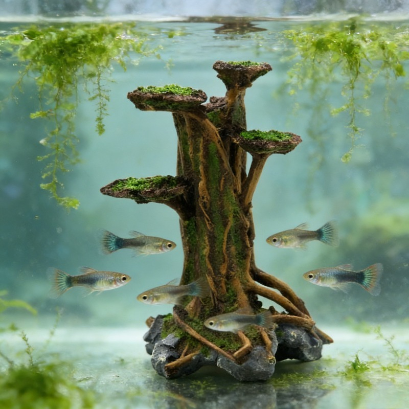 Artificial Moss Tree Driftwood - Planted Aquarium Aquascape 评论和价格