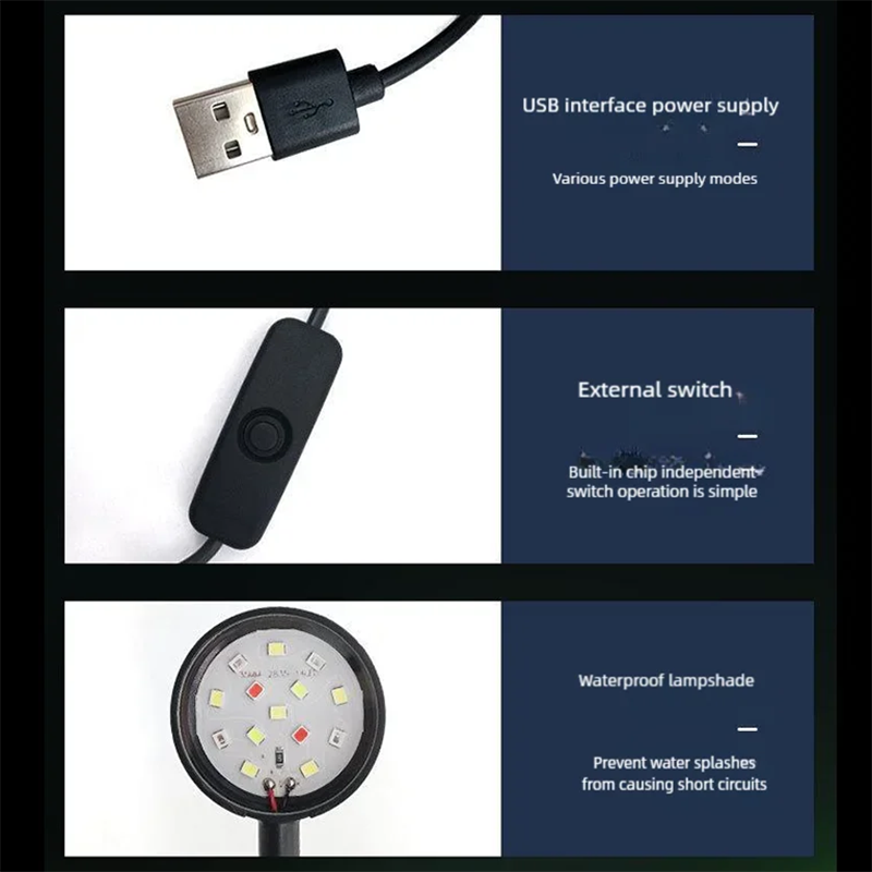 USB LED Fish Tank Clip Lamp Hi - Aquarium Plant Growth 评论和价格