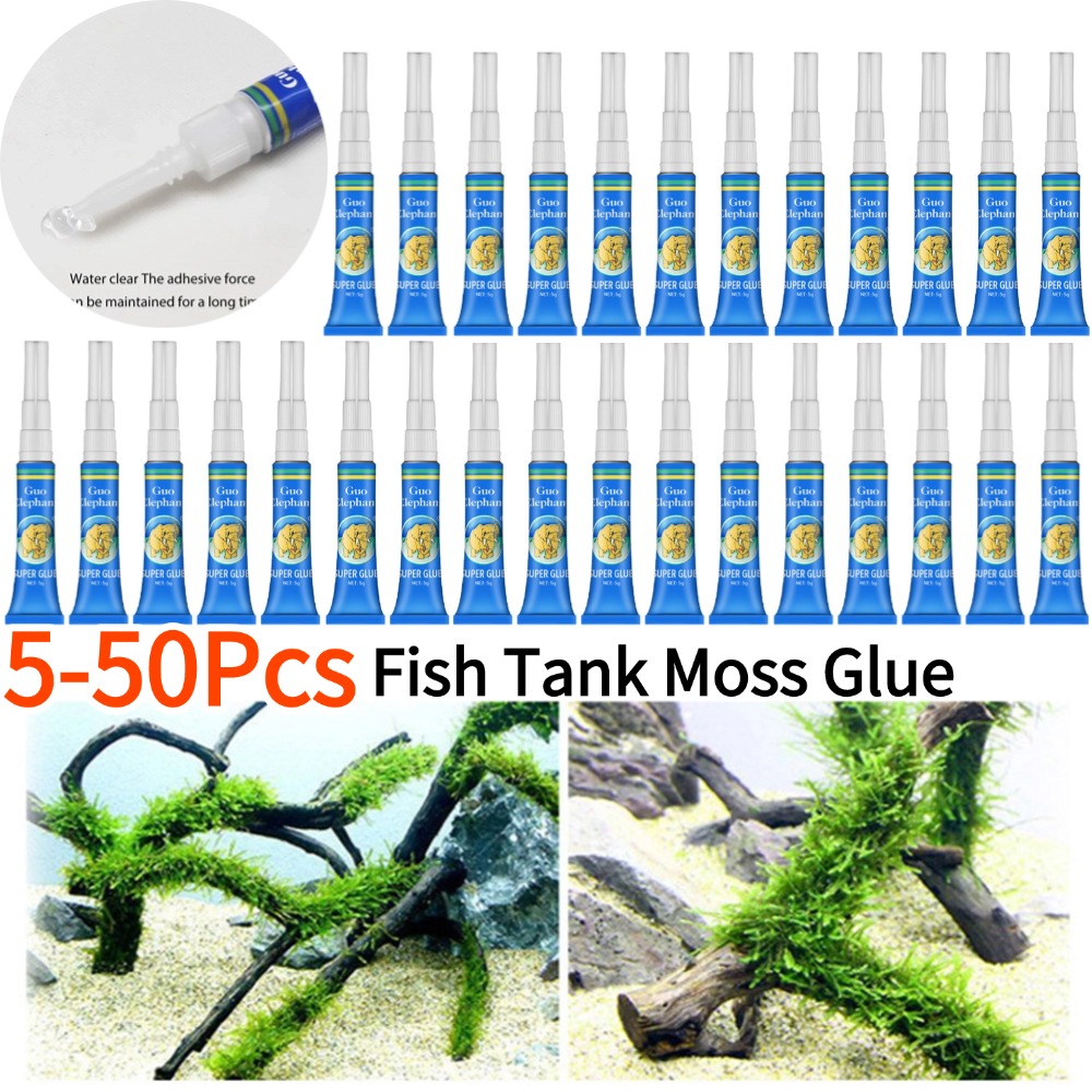 50-5Pcs Fish Tank Landscaping  - Aquarium Plant Glue Gel 评论和价格